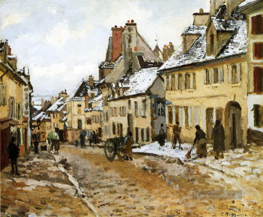 die Straße Pontoise gisors im Winter 1873 Camille Pissarro Ölgemälde